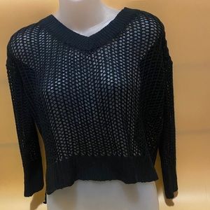 Sheer Fishnet Knit Sweater
